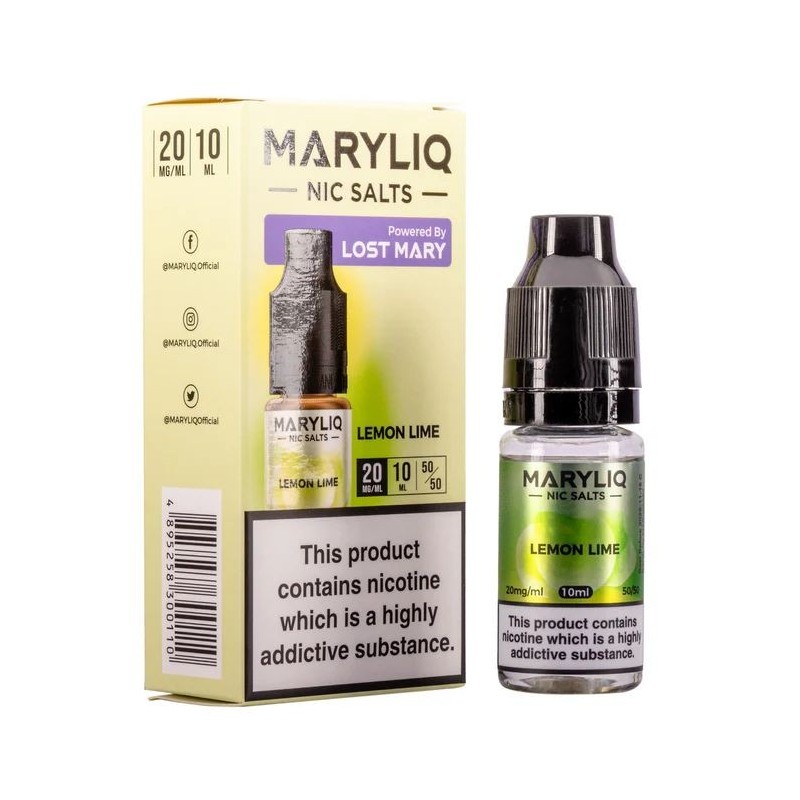 E-liquide Maryliq Nic Salts 10ml - Citron Vert 20mg | EliqVapoteur