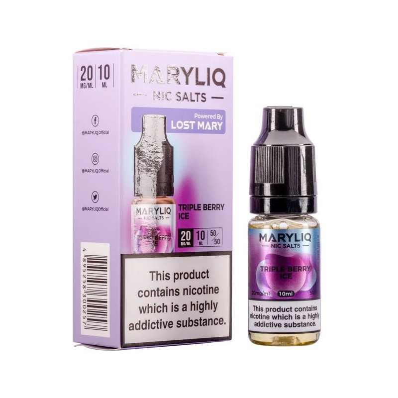 Liquid Maryliq Nic Salts 10ml - Triple Berry Ice 20mg | Eliq Vapoteur