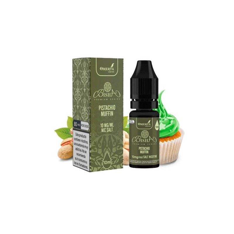 E-liquide Omerta Bisha Salts 10ml - Muffin à la Pistache 20mg | EliqVapoteur
