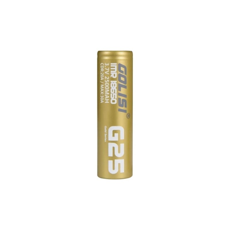 Accumulateur Golisi G25 18650 2500mAh 20A | EliqVapoteur