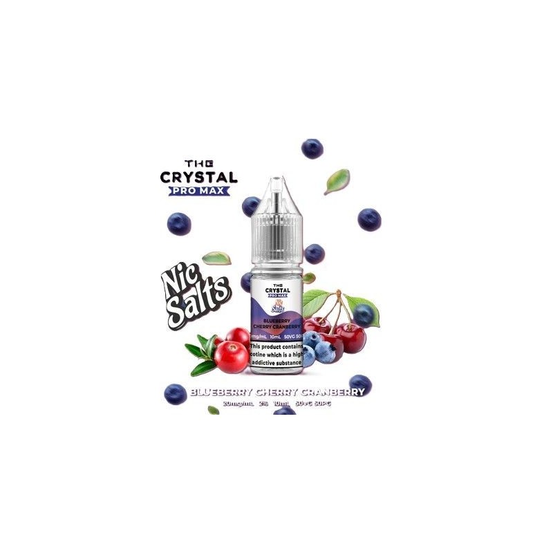 Liquid Crystal Promax Sel 10ml - Myrtille Cerise Canneberge 20mg | Eliq Vapoteur