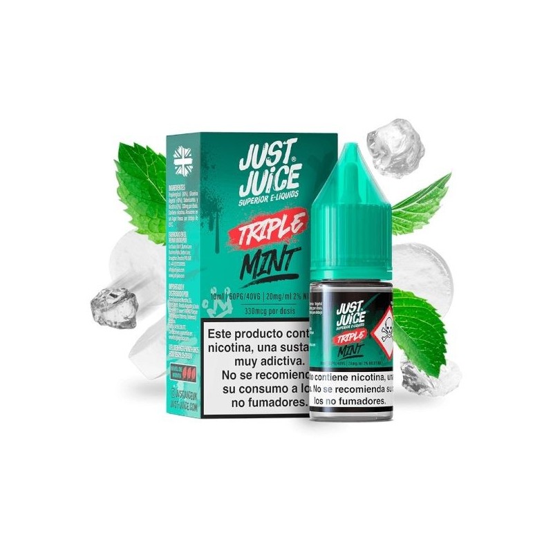Liquide Just Juice Mint Range 10ml - Triple Mint 20mg | Eliq Vapoteur