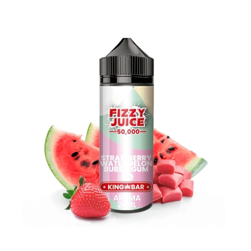 Longfill Fizzy Juice King Bar 24/120ml - Strawberry Watermelon Bubble Gum | Eliq Vapoteur