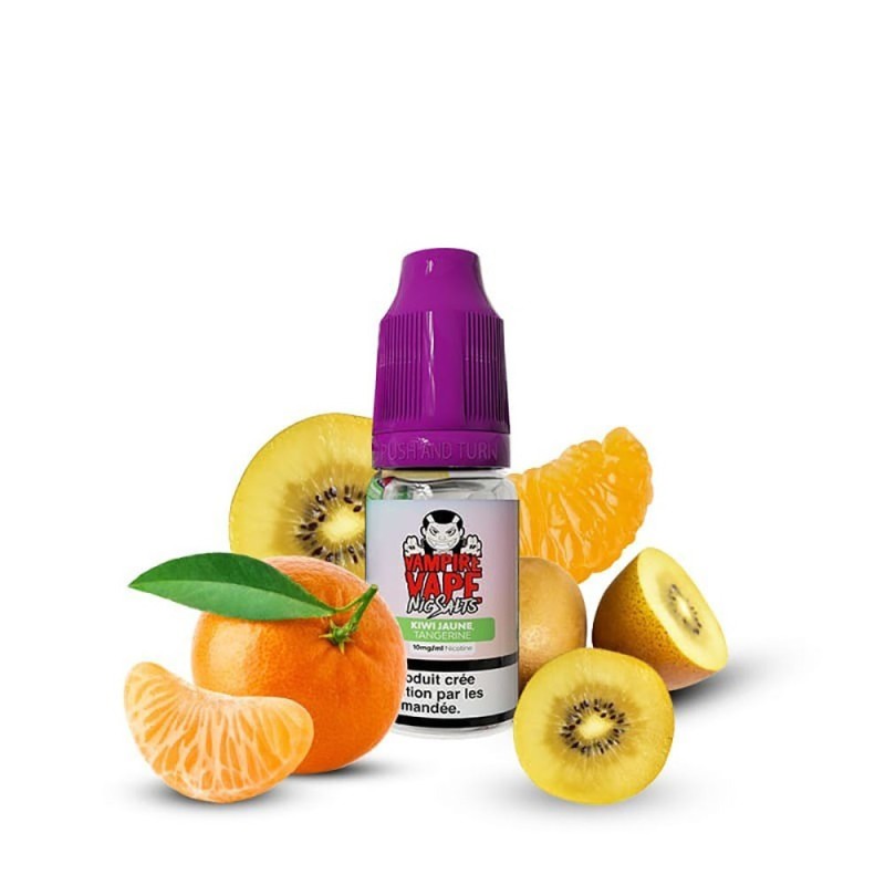 Liquid Vampire Vape NicSalts 10ml - Kiwi Cooler (Kiwi Jaune Tangerine) 20mg | Eliq Vapoteur