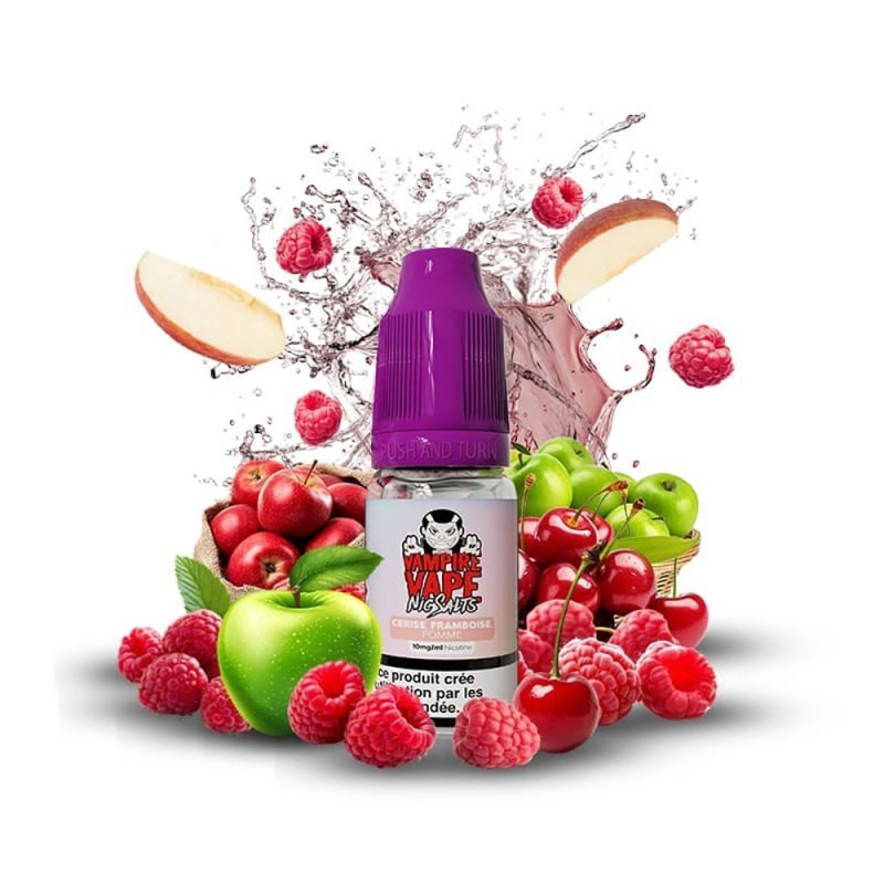 Liquid Vampire Vape NicSalts 10ml - Cerise Framboise Pomme 20mg | Eliq Vapoteur