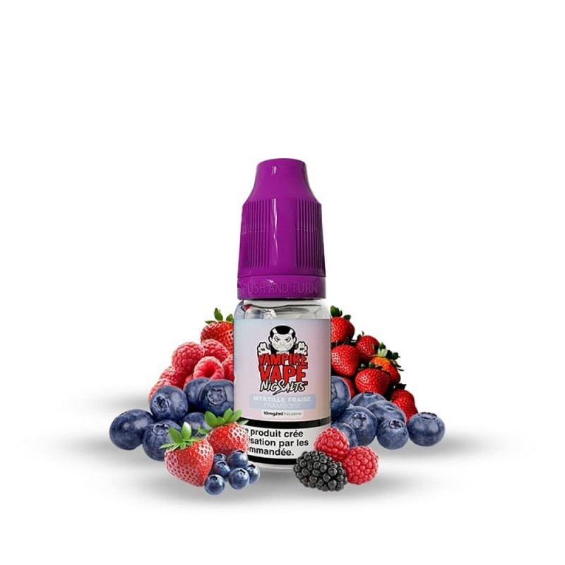 Liquid Vampire Vape NicSalts 10ml - Blueberry Straw Raspberry (Myrtille Fraise Framboise) 20mg | Eliq Vapoteur
