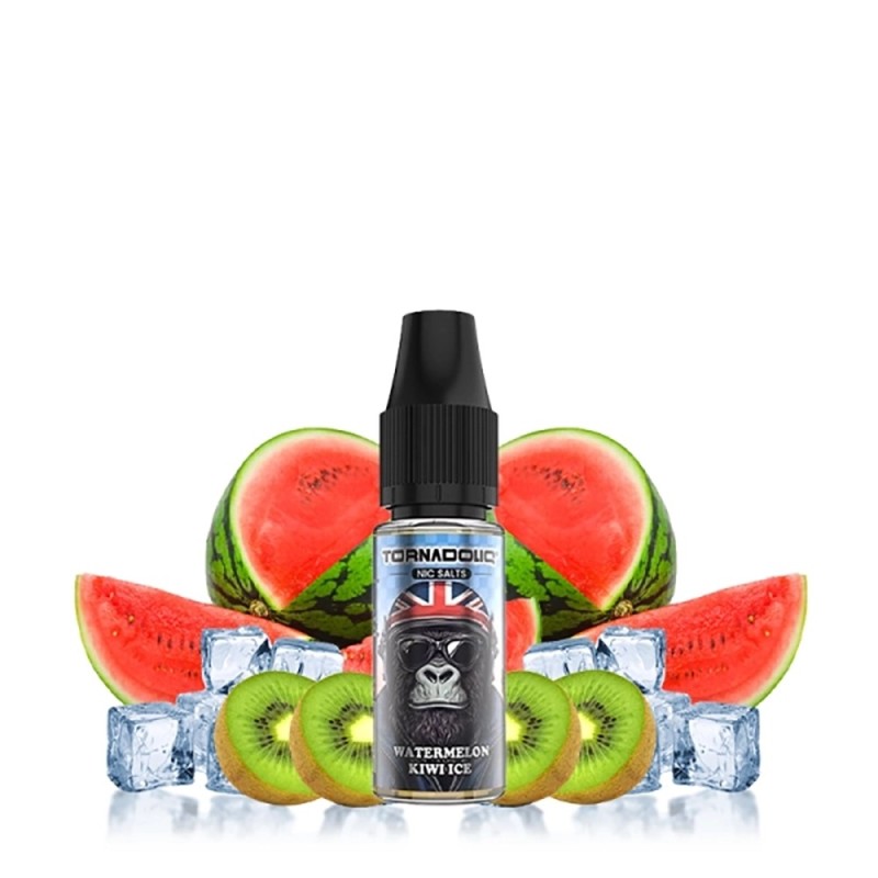Liquid Tornado Salt 10ml - Pastèque Kiwi Ice 20mg | Eliq Vapoteur
