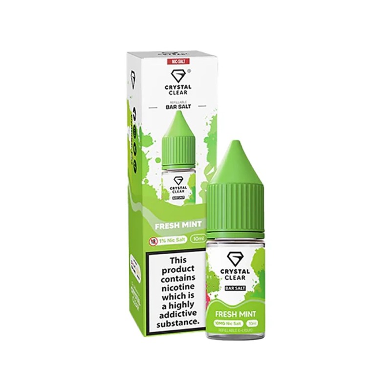 Liquid Crystal Clear Salts 10ml - Fresh Mint 20mg | Eliq Vapoteur