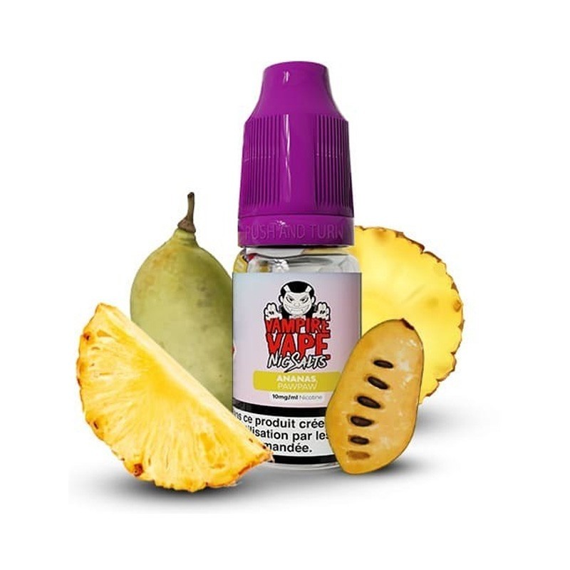 E-liquide Vampire Vape Salt 10ml - Pineapple Dream (Ananas Pawpaw) 10mg | EliqVapoteur