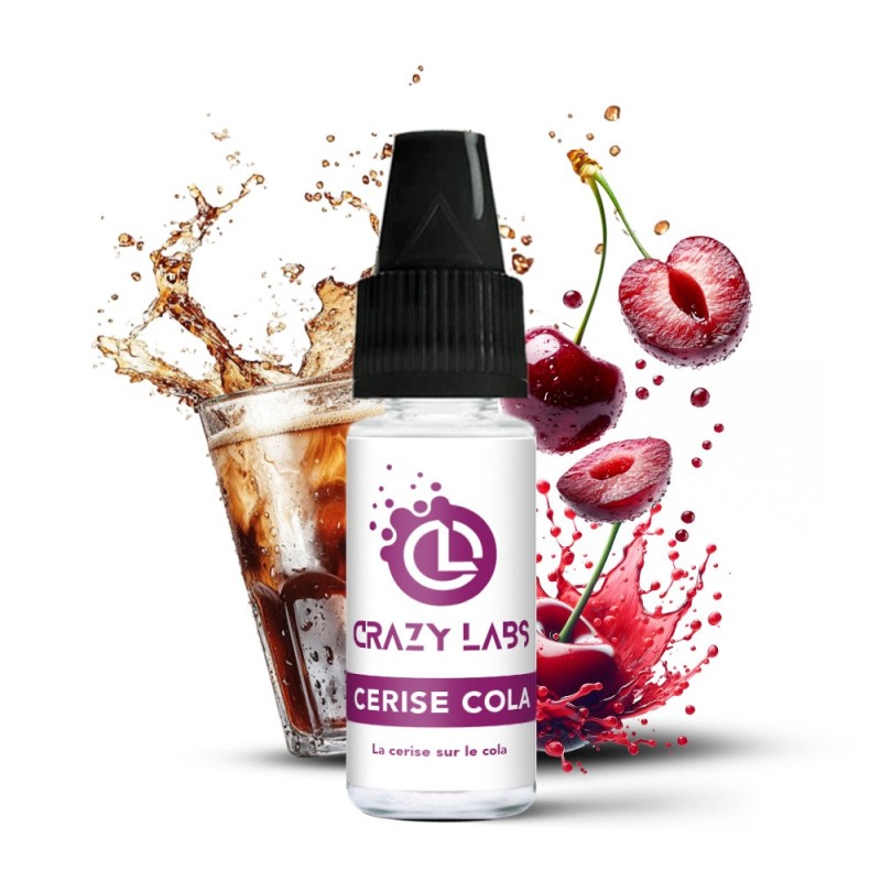 Liquid Crazy Labs 10ml - Cerise Cola 6mg | EliqVapoteur