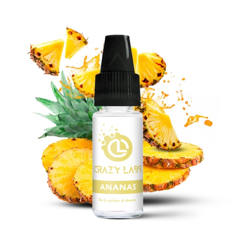 Liquid Crazy Labs 10ml - Ananas 6mg | EliqVapoteur