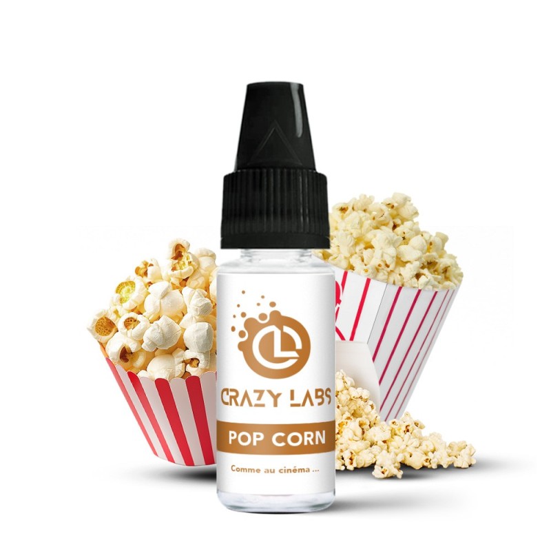 Liquid Crazy Labs 10ml - Pop Corn 12mg | EliqVapoteur