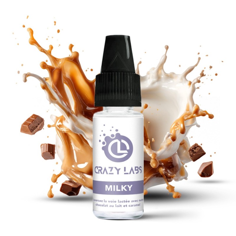 Liquid Crazy Labs 10ml - Milky 6mg | EliqVapoteur