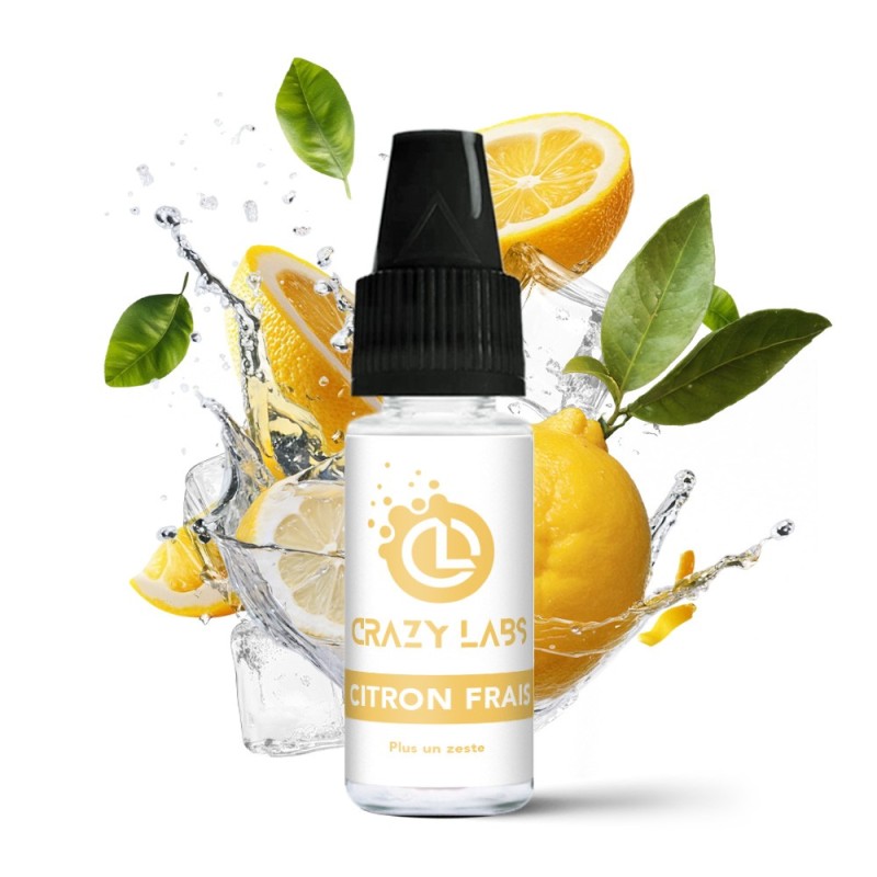 Liquid Crazy Labs 10ml - Citron Frais 12mg | EliqVapoteur