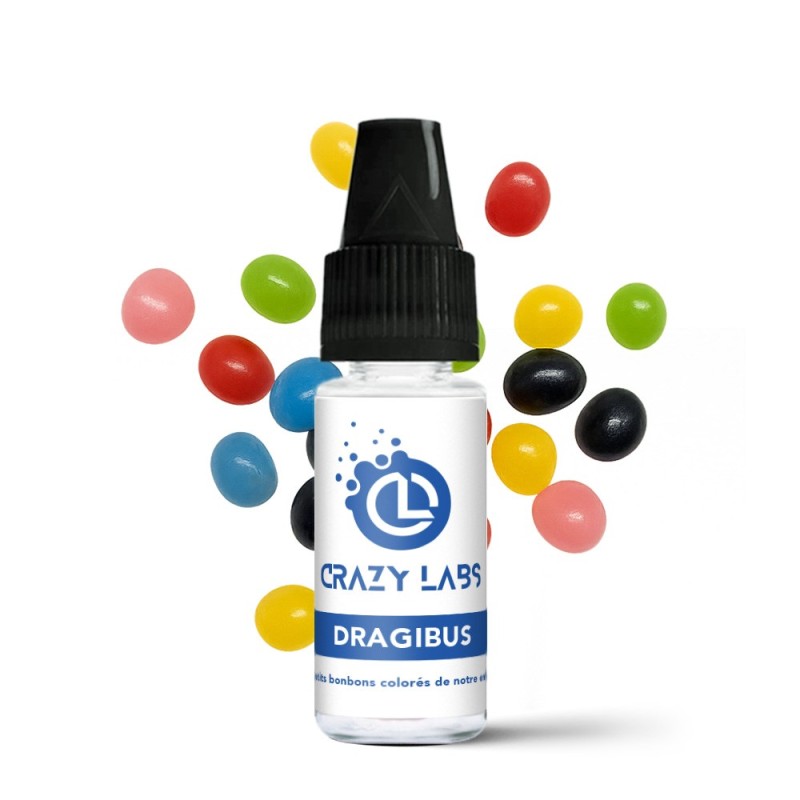 E-liquide Crazy Labs 10ml - Dragibus 12mg | EliqVapoteur