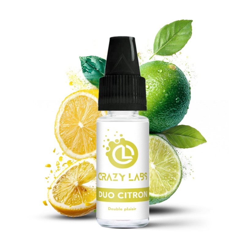 E-liquide Crazy Labs 10ml - Duo Citron 12mg | EliqVapoteur