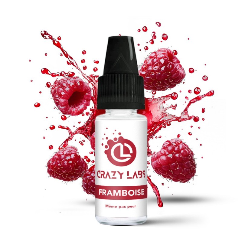 E-liquide Crazy Labs 10ml - Framboise 6mg | EliqVapoteur