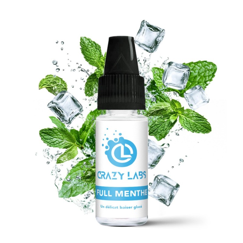 E-liquide Crazy Labs 10ml - Full Menthe 12mg | EliqVapoteur