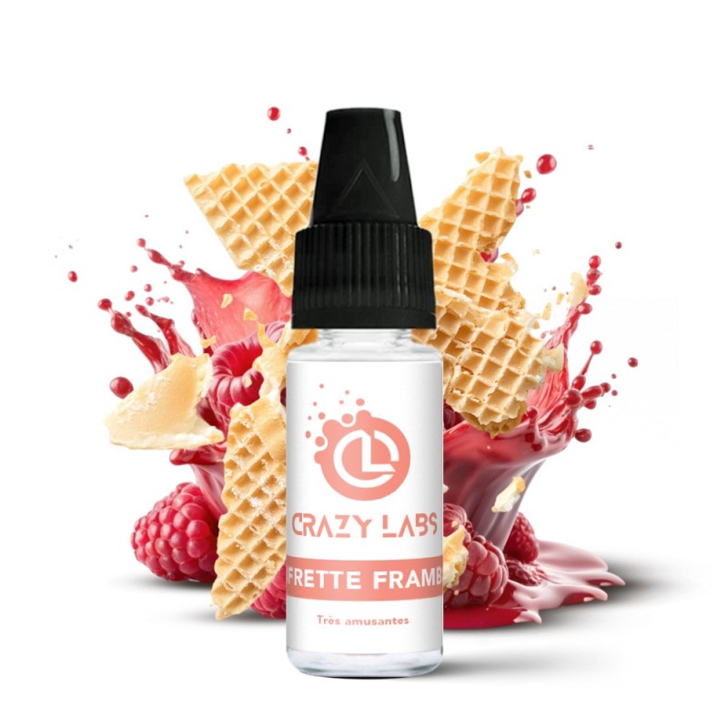 Liquid Crazy Labs 10ml - Gaufrette Framboise 12mg | EliqVapoteur