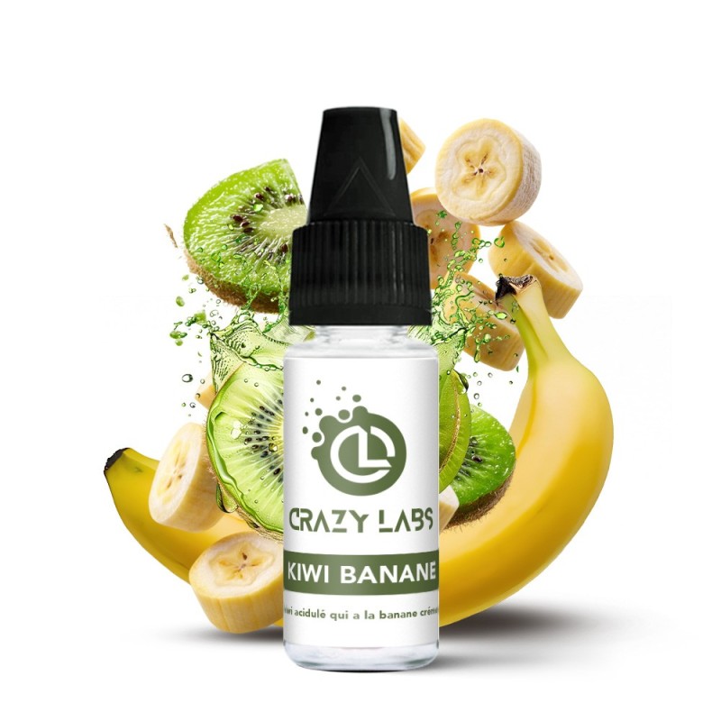 Liquid Crazy Labs 10ml - Kiwi Banane 12mg | EliqVapoteur