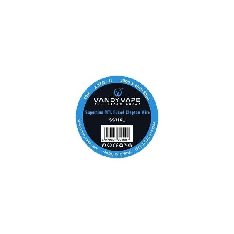 Drut - Vandy Vape - Vandy Vape - Superfine MTL Wire 10ft 2,37ohm 30ga*2ga+38ga (3m) | Eliq Vapoteur