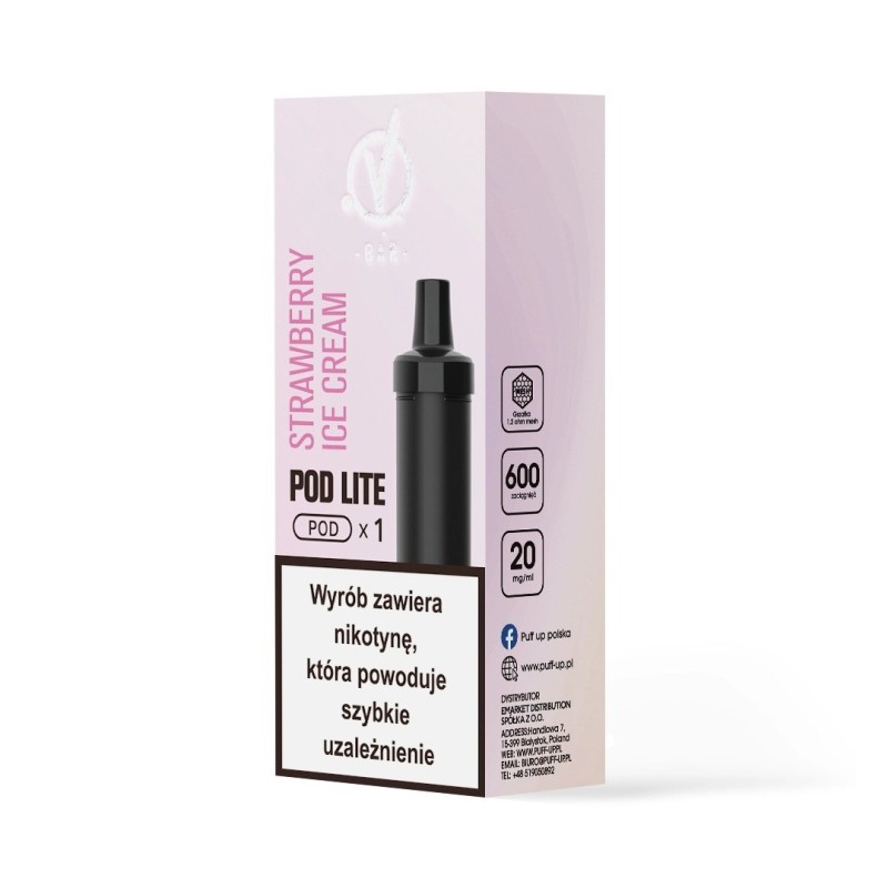 Cubo Pod Cartridge 20mg 2ml - Strawberry Ice Cream | EliqVapoteur