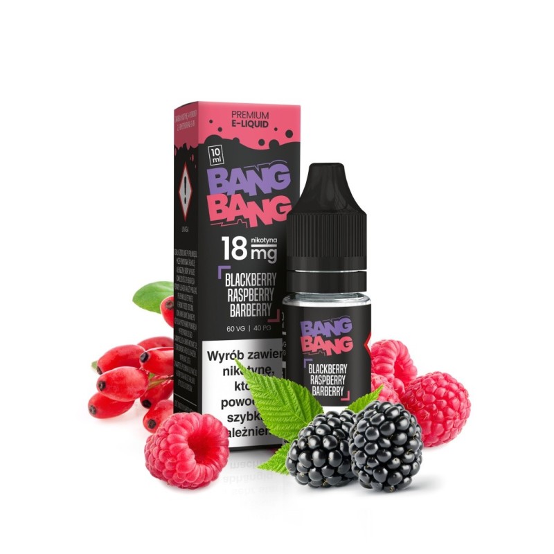 Liquid BANG BANG 10ml - Blackberry Raspberry Barberry 18mg | Eliq Vapoteur