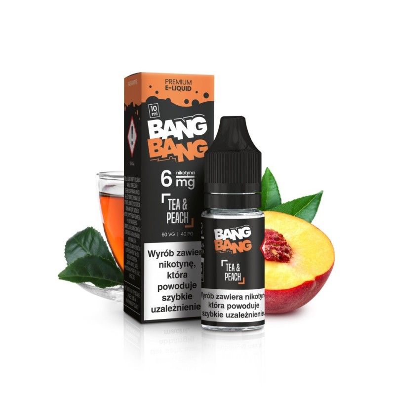 Liquid BANG BANG 10ml - Tea & Peach 6mg | Eliq Vapoteur