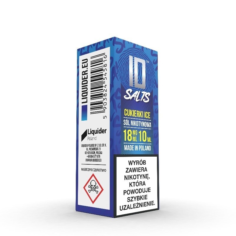 Liquid ID Salt - 10ml Cukierki Ice 18mg  | Eliq Vapoteur