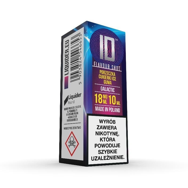 Liquid ID - 10ml Galactic 18mg  | Eliq Vapoteur