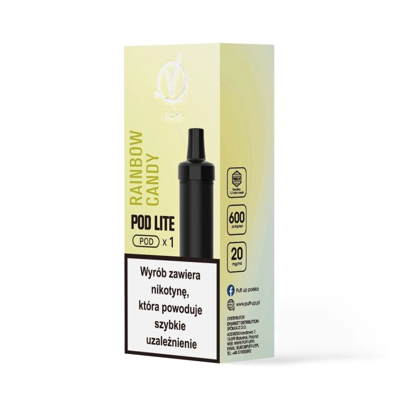 Kartridż Wkład Cubo Pod 20mg 2ml - Rainbow Candy | Eliq Vapoteur