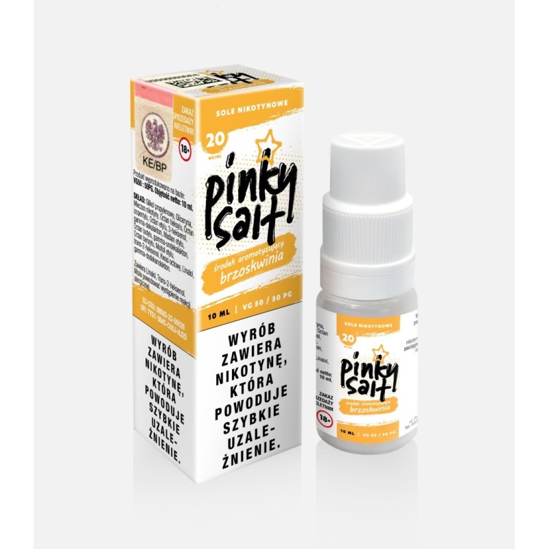 Liquid Pinky Vape Salt - 10ml Brzoskwinia 20mg  | Eliq Vapoteur