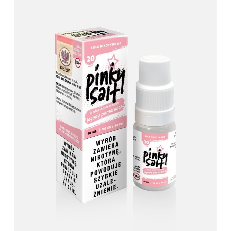 Liquid Pinky Vape Salt - 10ml Jagody Pomarańcza 20mg  | Eliq Vapoteur