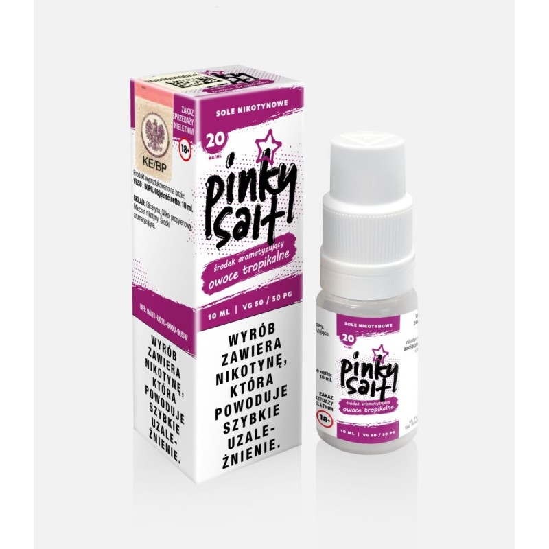 Liquid Pinky Vape Salt - 10ml Owoce tropikalne 20mg  | Eliq Vapoteur