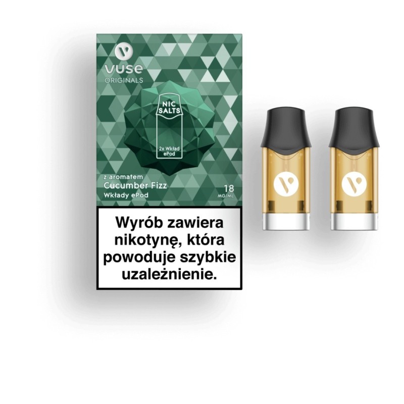 Vuse ePod Pods with Flavor: Cucumber Fizz vPro 18mg/ml (2 pcs.) | EliqVapoteur
