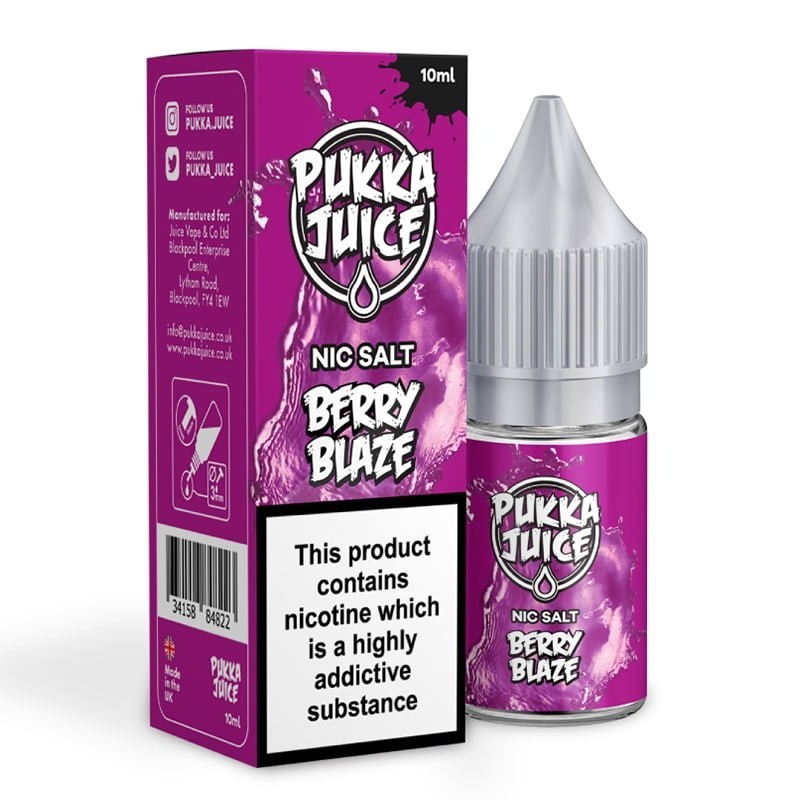 Liquid Pukka Juice 10ml - Berry Blaze 20mg salt  | Eliq Vapoteur