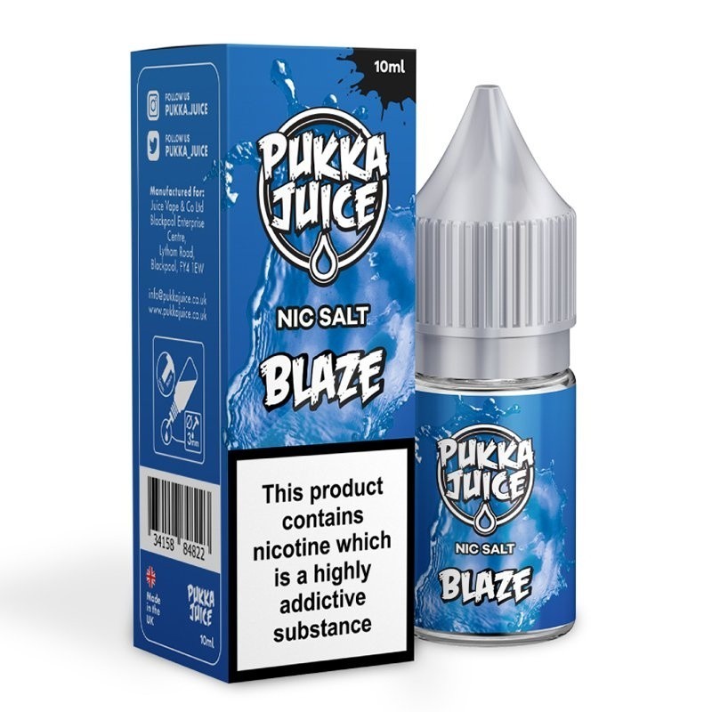 Liquid Pukka Juice 10ml - Blaze 20mg salt  | Eliq Vapoteur