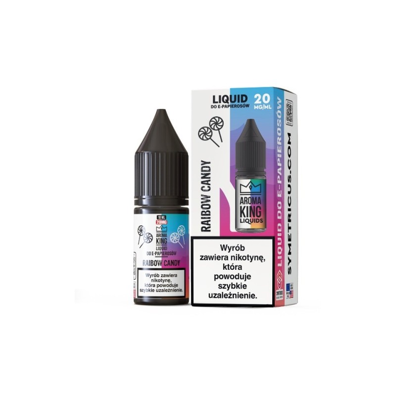 Liquid Aroma King Salt 10 ml - Bonbon Arc-en-Ciel 20 mg | Eliq Vapoteur