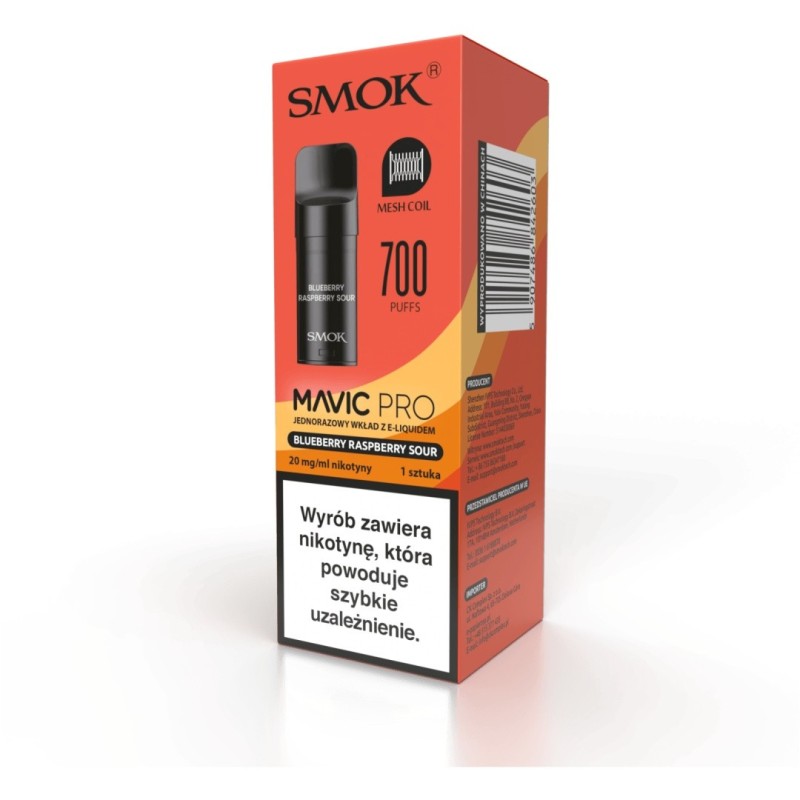 Wkład Smok Mavic PRO 2ml - Myrtille Framboise Acide | Eliq Vapoteur