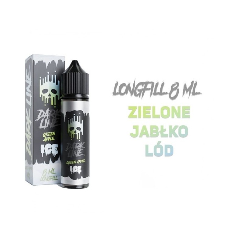 Longfill Dark Line ICE 8/60ml - Pomme Verte | Eliq Vapoteur