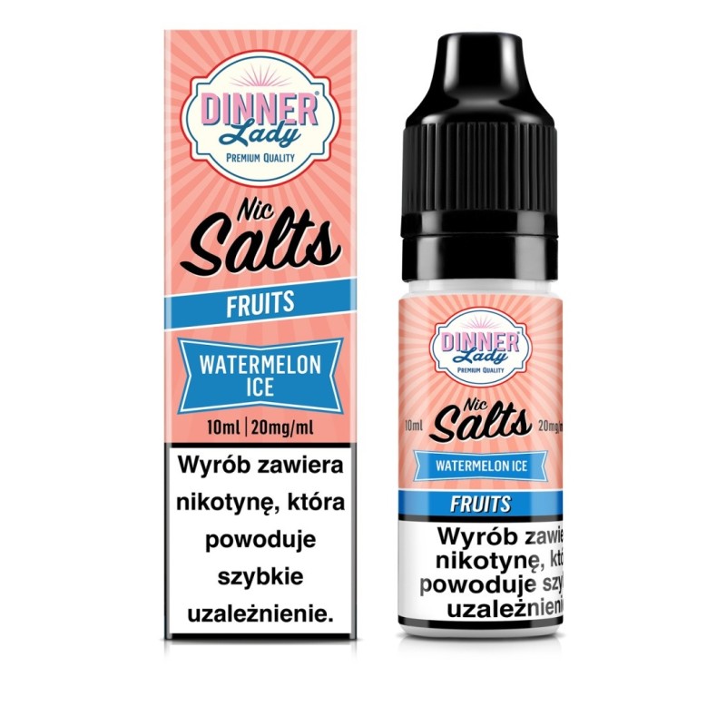 Liquid Dinner Lady Salt 20mg - Watermelon Ice | Eliq Vapoteur
