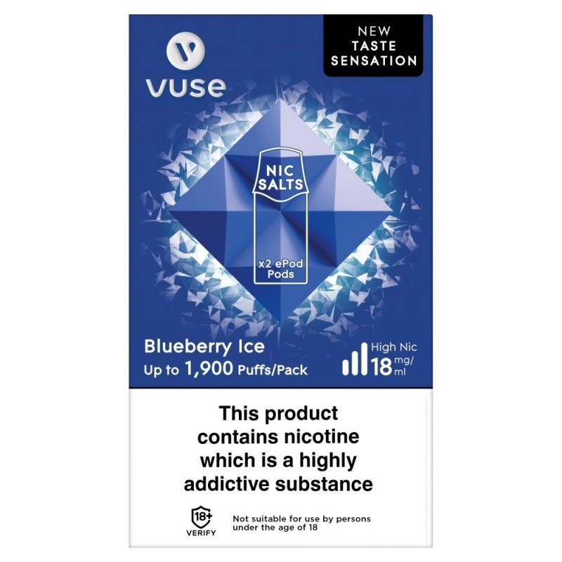 Vuse ePod Blueberry Ice 18mg/ml (1 pc.) | Eliq Vapoteur