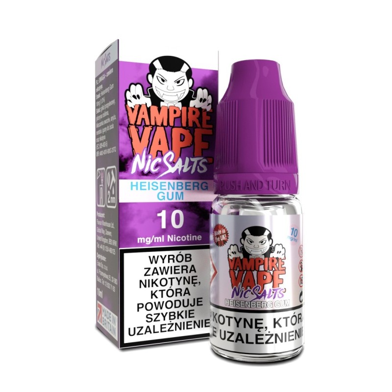 Liquid Vampire Vape Salt 10 ml 10mg - Heisenberg Gum | Eliq Vapoteur