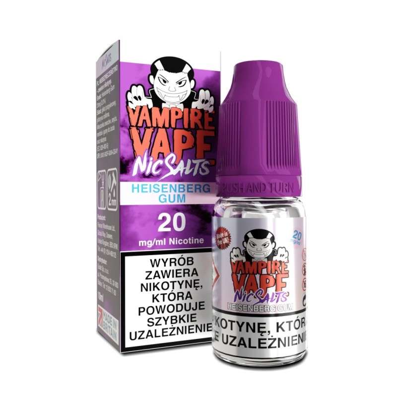 Liquid Vampire Vape Salt 10 ml 20mg - Heisenberg Gum | Eliq Vapoteur