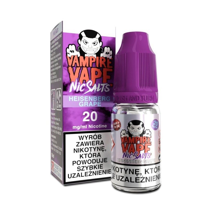 Liquid Vampire Vape Salt 10 ml 20mg - Heisenberg Grape  | Eliq Vapoteur