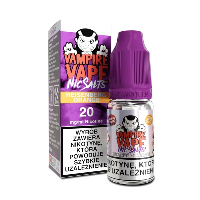 Liquid Vampire Vape Salt 10 ml 20mg - Heisenberg Orange | Eliq Vapoteur