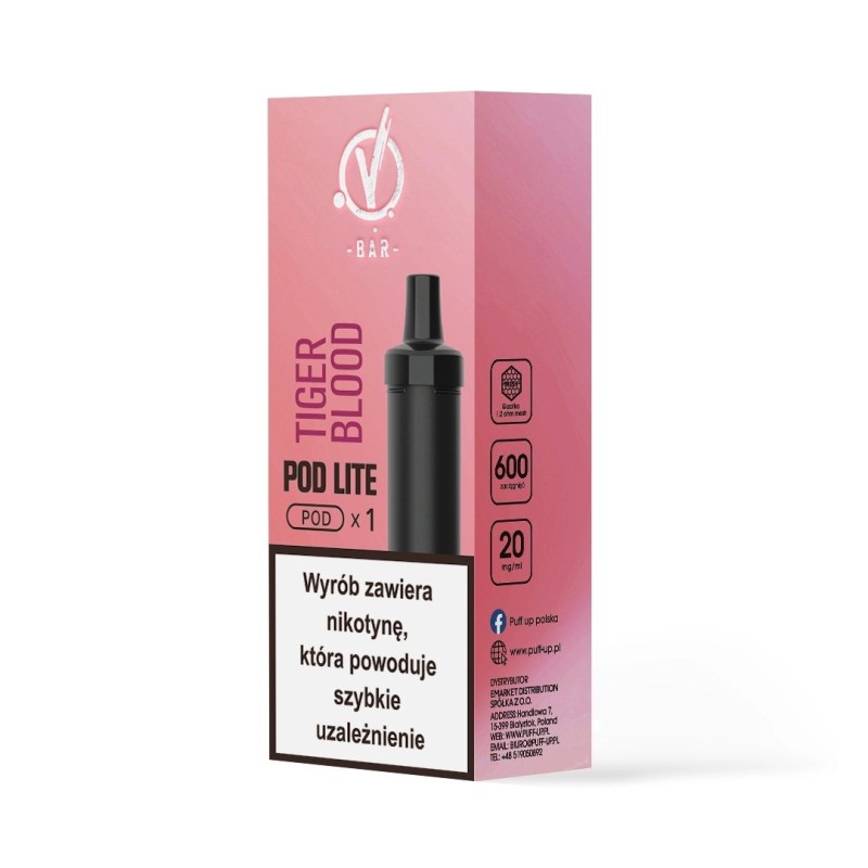 Kartridż Wkład Cubo Pod 20mg 2ml - Tiger Blood | Eliq Vapoteur