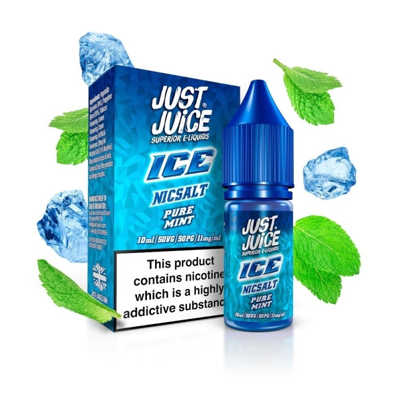 Liquid Just Juice Salt 10ml - Pure mint 20mg | Eliq Vapoteur