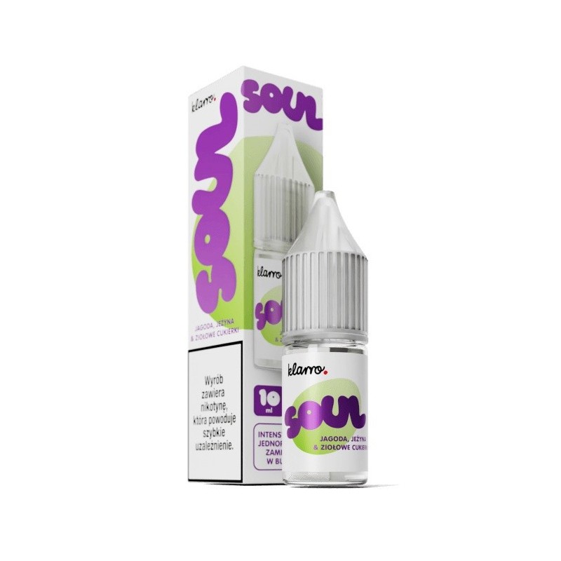 Liquid Klarro Soul 10ml 20mg Salt - Jagoda, Jeżyna, Cukierki Ziołowe  | Eliq Vapoteur