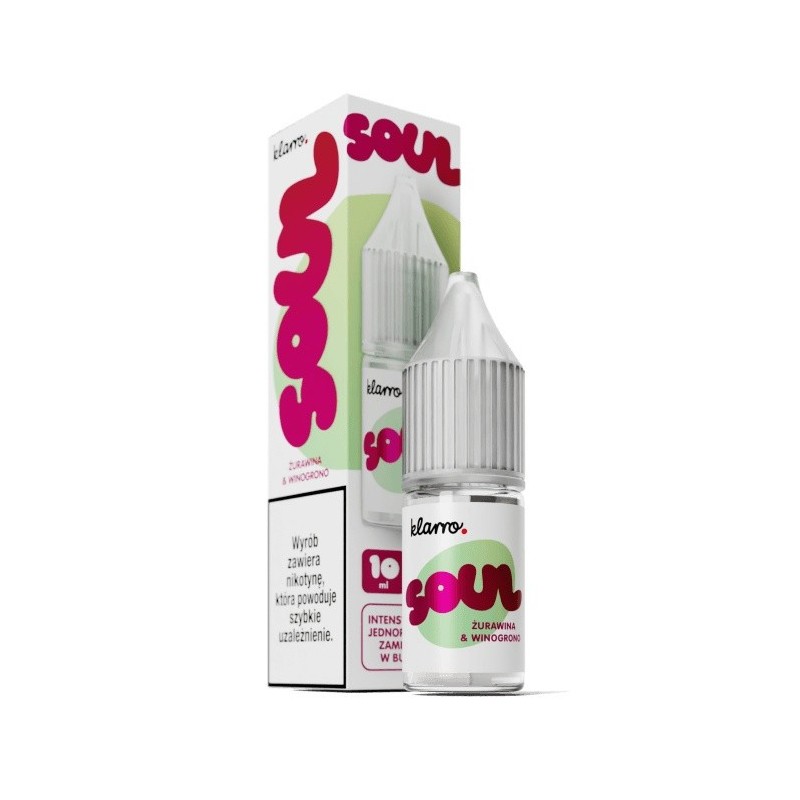 Liquid Klarro Soul 10ml 20mg Salt - Żurawina, Winogron  | Eliq Vapoteur